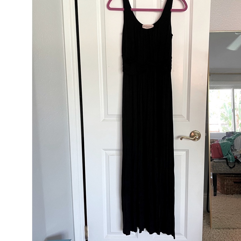 Philosophy black maxi dress. Size small